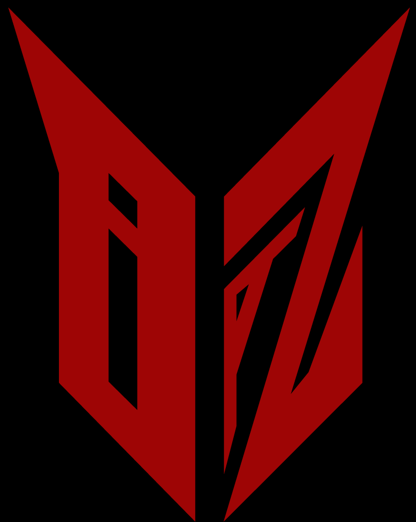 Ein Rotes Logo von der Tischtennishalle mit schwarzen Hintergrund